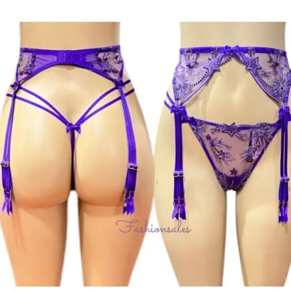 Victoria’s Secret Very Sexy Starstruck garter belt Purple - Picture 5 of 7